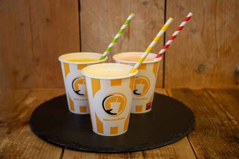 Smoothie mango van SiS Luncherij